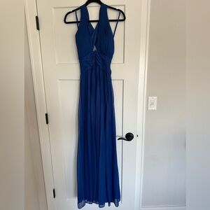 Betsy and Adam cobalt blue gown
